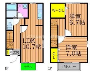 ディーフレア横井の物件間取画像